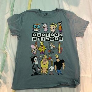 Cartoon Network Gray T-Shirt with Colorful Characters